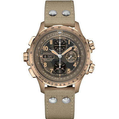 Shop khaki aviation x-wind auto chrono in Canada | La Maison MonacoShop