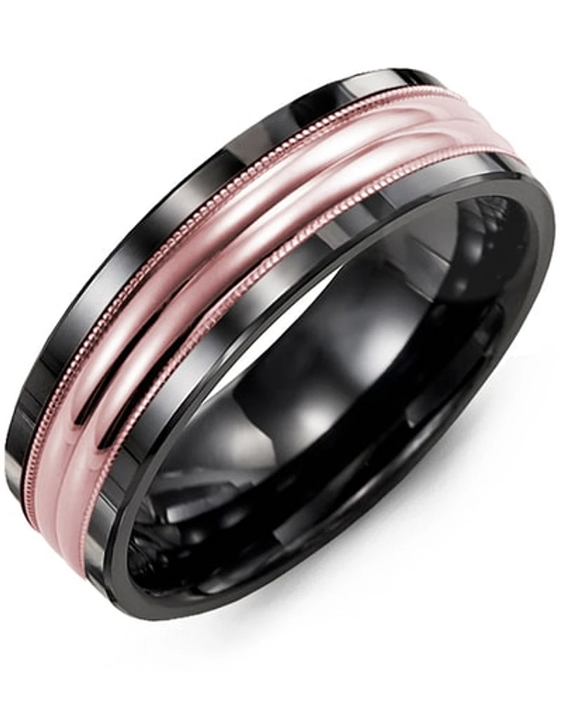 Shop men’s two-line milgrain wedding ring in Canada | La Maison MonacoShop