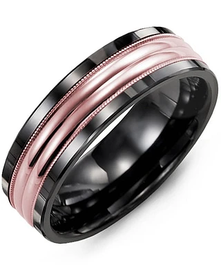 Shop men’s two-line milgrain wedding ring in Canada | La Maison MonacoShop