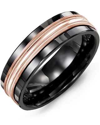 Shop men’s concave polish center milgrain wedding ring in Canada | La Maison MonacoShop