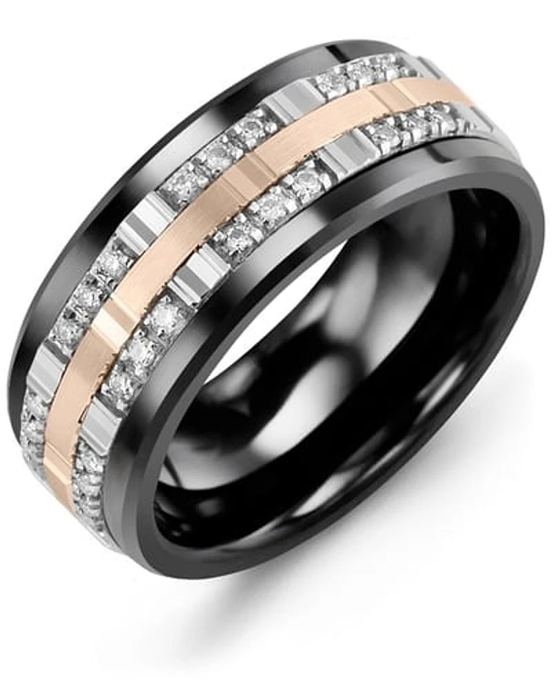 Shop men’s outer trio diamonds wedding band in Canada | La Maison MonacoShop