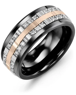 Shop men’s outer trio diamonds wedding band in Canada | La Maison MonacoShop