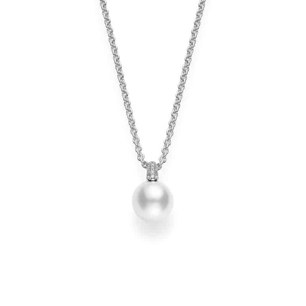 Shop akoya cultured pearl and pavé diamond pendant in Canada | La Maison MonacoShop