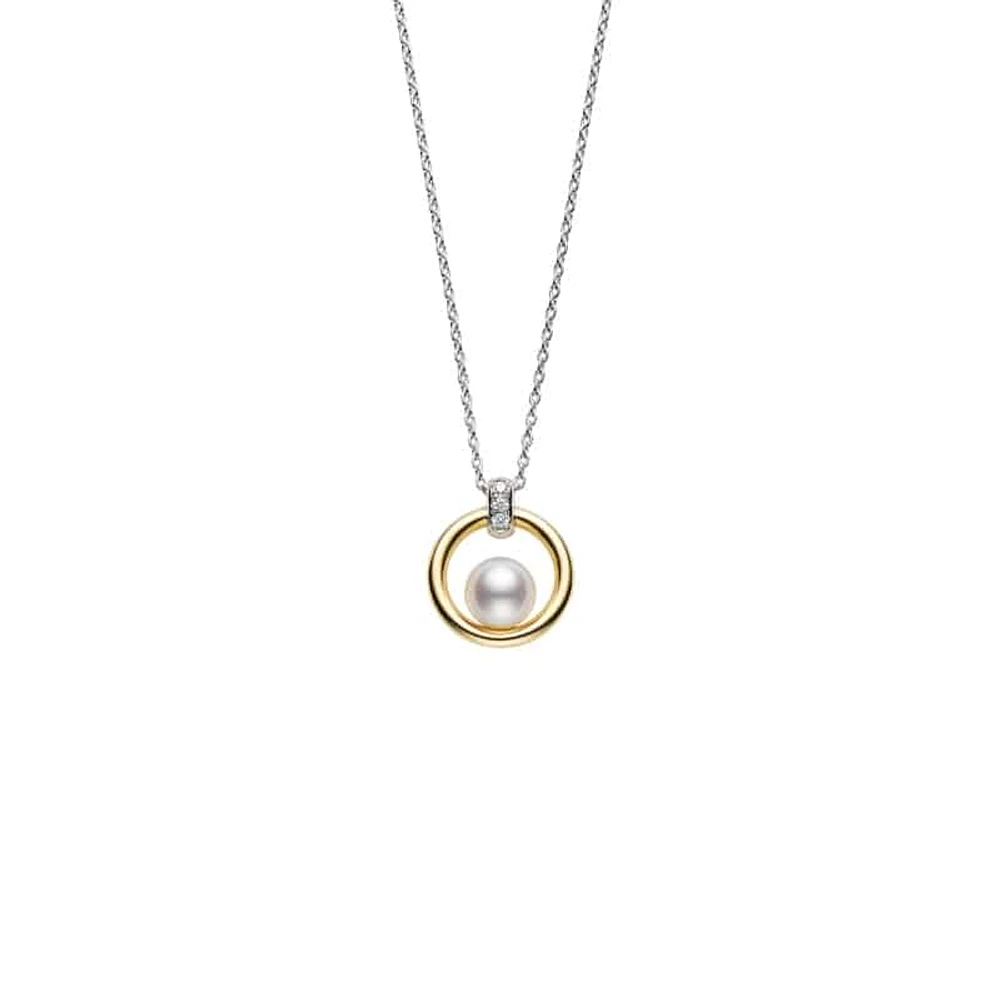 Shop akoya cultured pearl circle pendant in Canada | La Maison MonacoShop