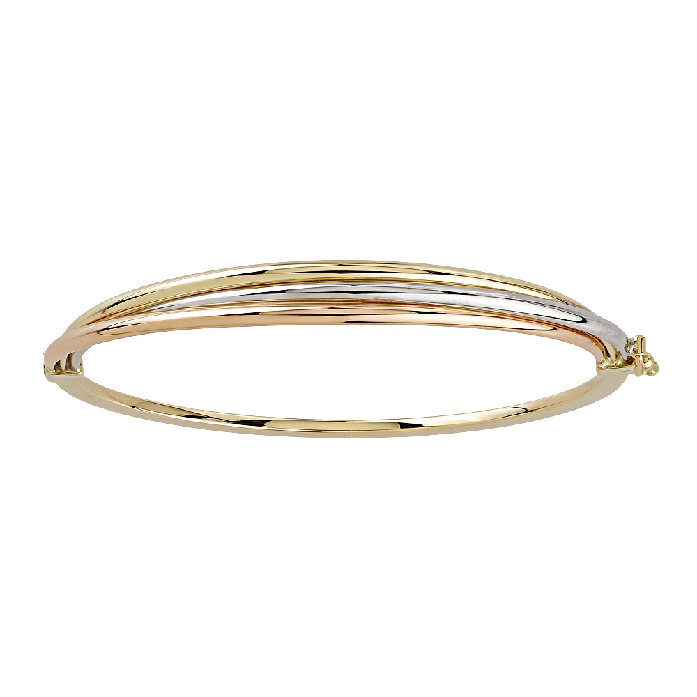 10K GOLD BRACELET WITH RHODIUM