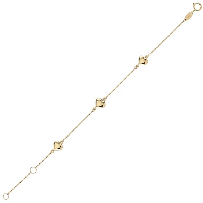 BRACELET EN OR JAUNE 10K - 6.25''