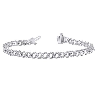 BRACELET OR BLANC 10K - 7''