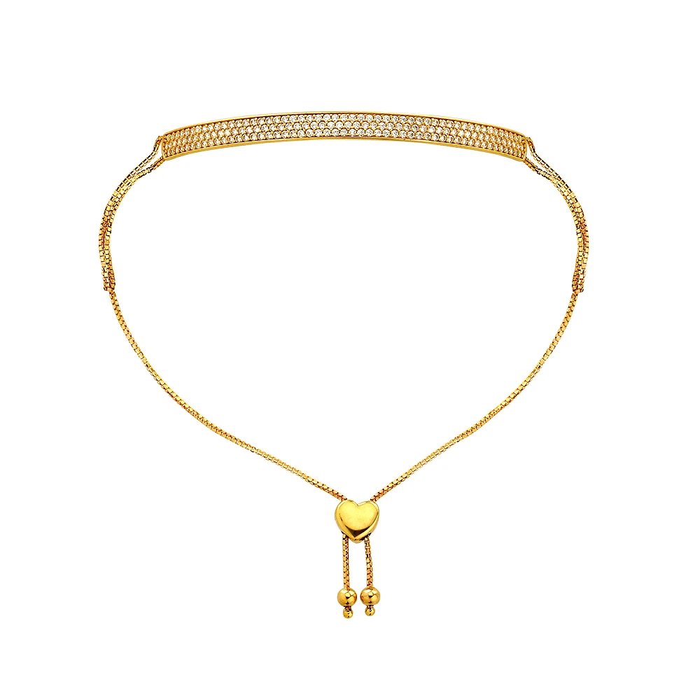 10K GOLD BRACELET WITH ZIRCONS