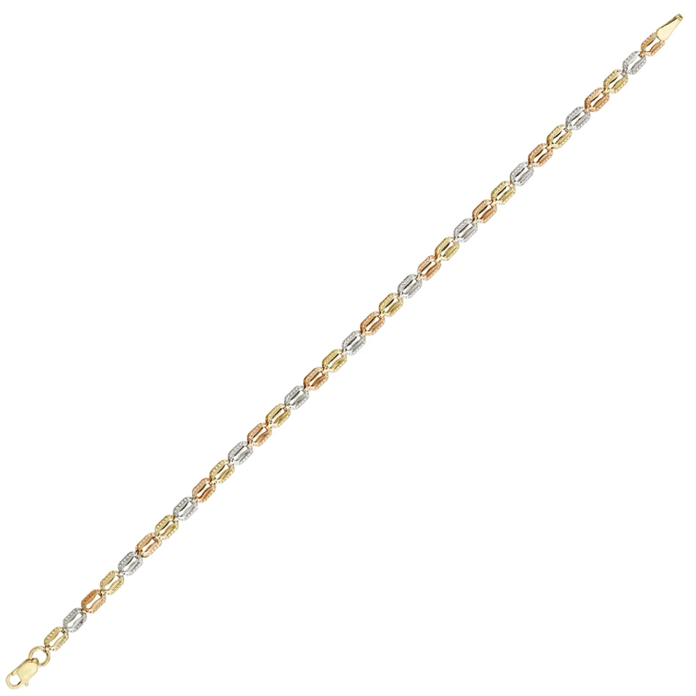 BRACELET 3 TONS 10K - 7.25''