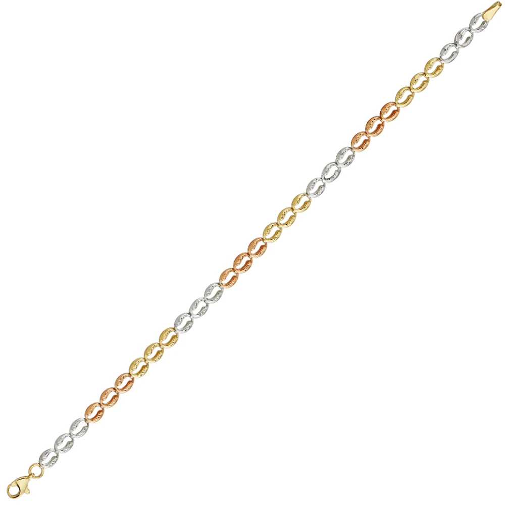 10K 3-TONE GOLD BRACELET