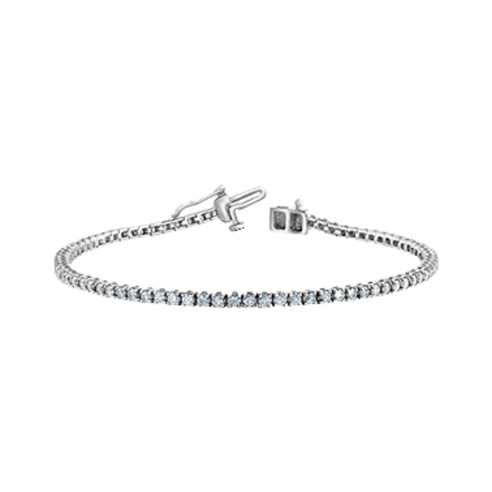 10K WHITE GOLD TENNIS BRACELET
