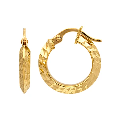 10K YELLOW GOLD HOOPS - 10MM