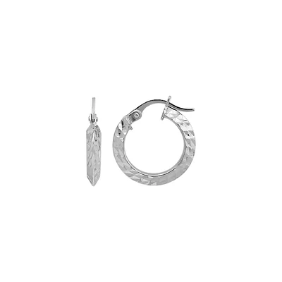 15MM HOOPS IN 10K WHITE GOLD