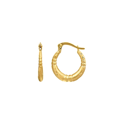 10K YELLOW GOLD EARRINGS - 10MM