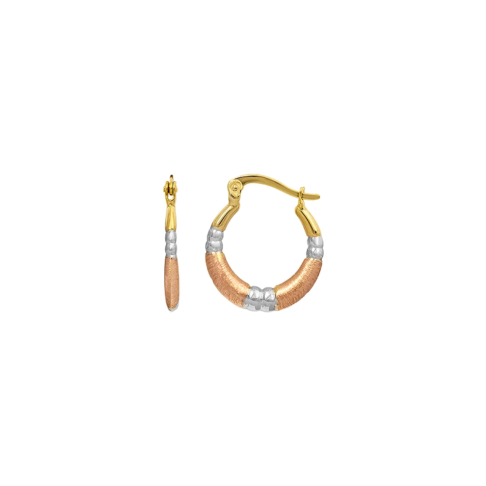 10K TRIGOLD EARRINGS