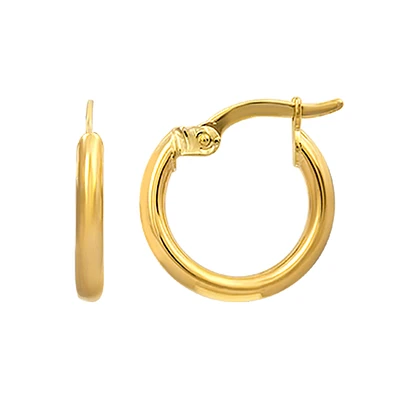 10K YELLOW GOLD EARRINGS- 10MM
