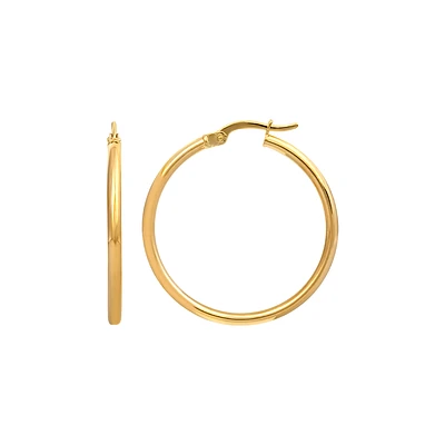 10K YELLOW GOLD EARRINGS- 25MM
