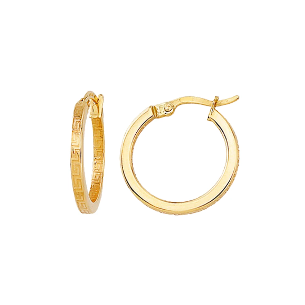 10K YELLOW GOLD HOOPS - 19MM
