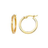 10K YELLOW GOLD HOOPS - 19MM