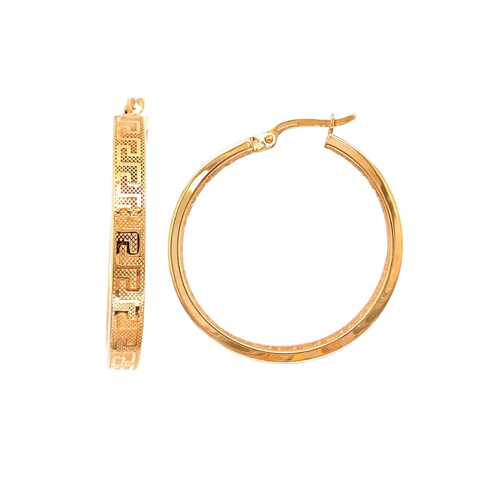 10K YELLOW GOLD HOOPS - 30MM