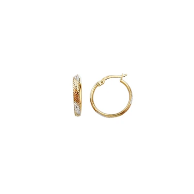 10K GOLD EARRINGS- RHODIUM
