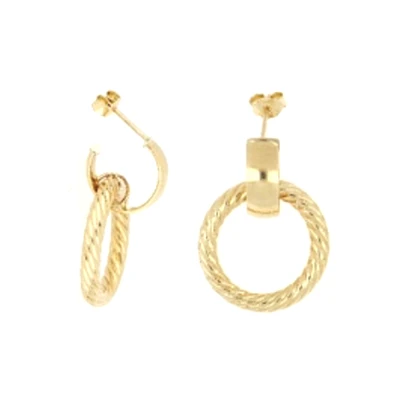 BOUCLES D'OREILLES EN OR JAUNE 10K