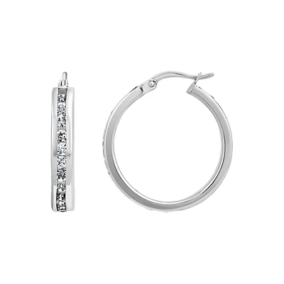 10K WHITE GOLD EARRINGS