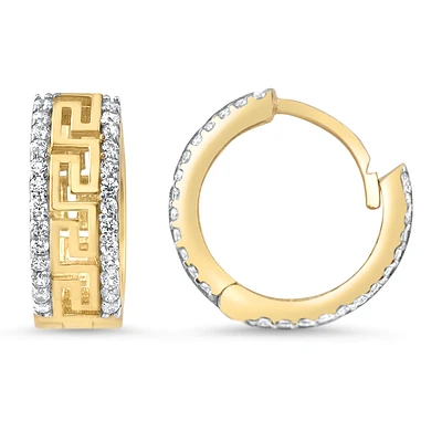 ZIRCONS SET HOOP EARRINGS