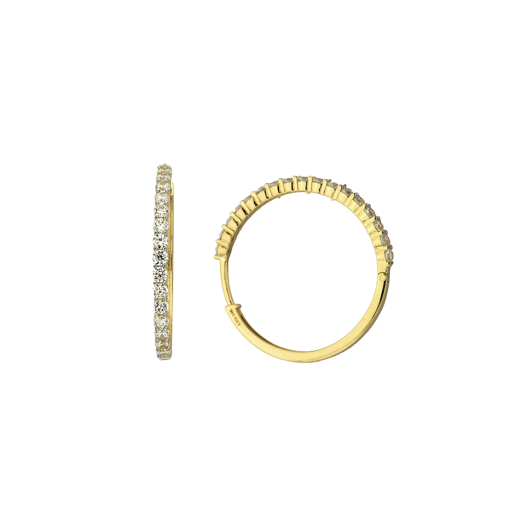ANNEAUX OR JAUNE 14K - 25X3MM