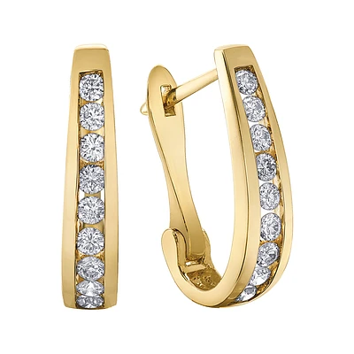 10K GOLD EARRINGS (DIAMONDS 0.50CT