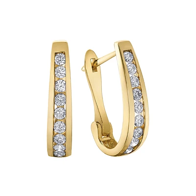 10K GOLD EARRINGS (DIAMONDS 1 CT