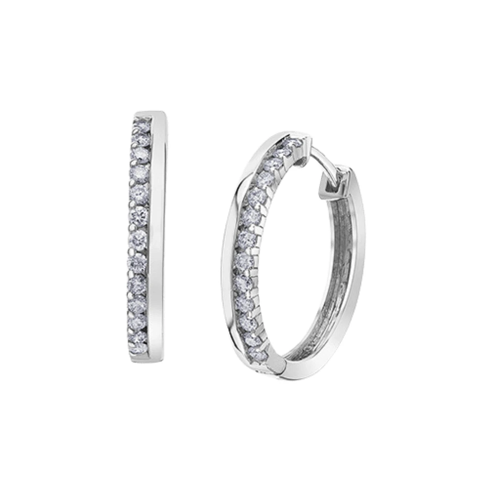 ANNEAUX OR BLANC 10K