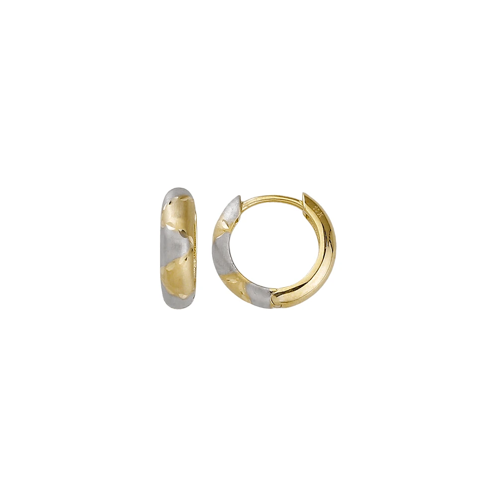 BOUCLES D'OREILLES OR JAUNE 10K