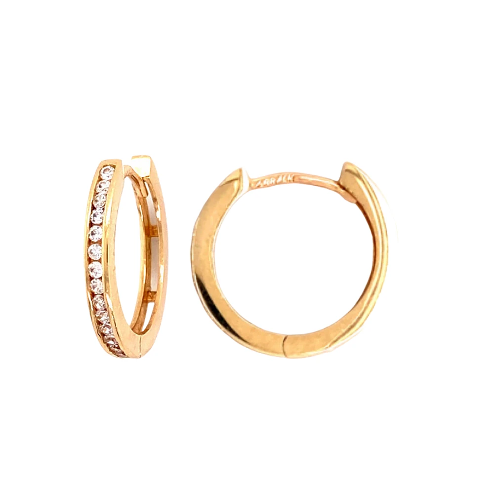 BOUCLES D'OREILLES OR 10K -15.25MM