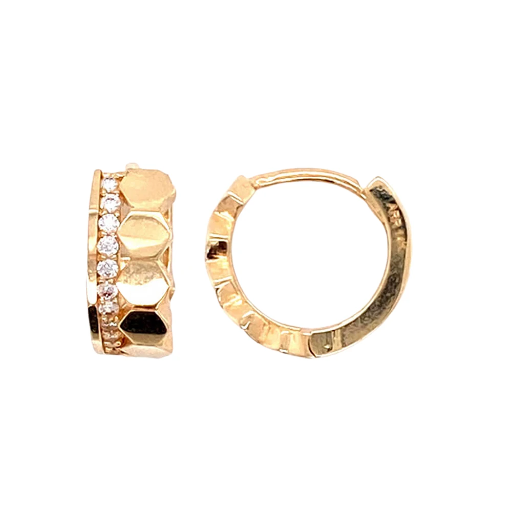 BOUCLES D'OREILLES OR 10K -11.3MM