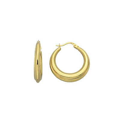 14K YELLOW GOLD HOOPS