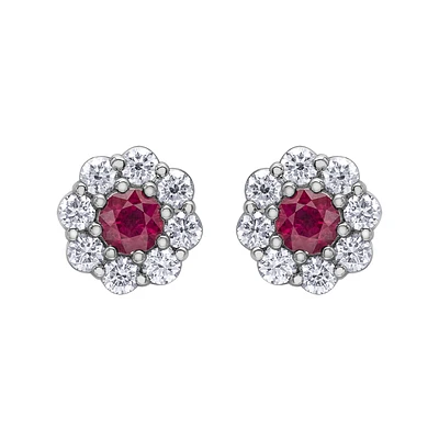 18K WHITE GOLD EARRINGS