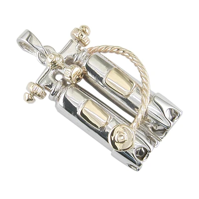 10K GOLD DIVING TANK PENDENT