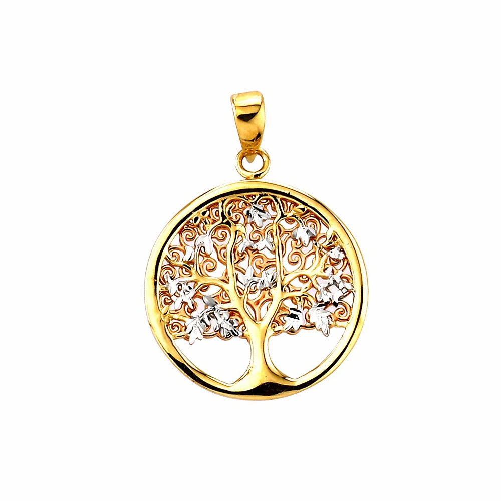 PENDENTIF EN OR 10K ARBRE DE VIE