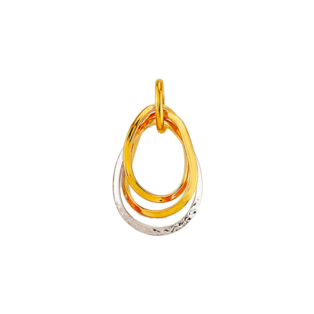 10K 2 TONE GOLD PENDANT