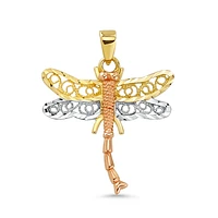 PENDENTIF LIBELULE EN OR 10K