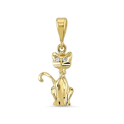 PENDENTIF CHAT EN OR 10K
