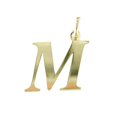 LETTER M 10K YELLOW GOLD