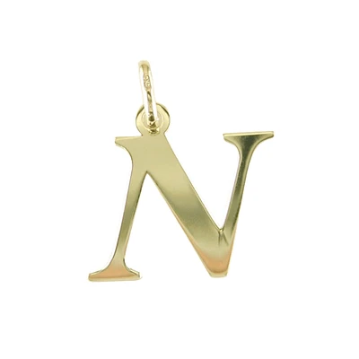 LETTER N 10K YELLOW GOLD