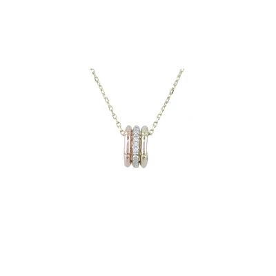 3 TONE 10K GOLD PENDANT