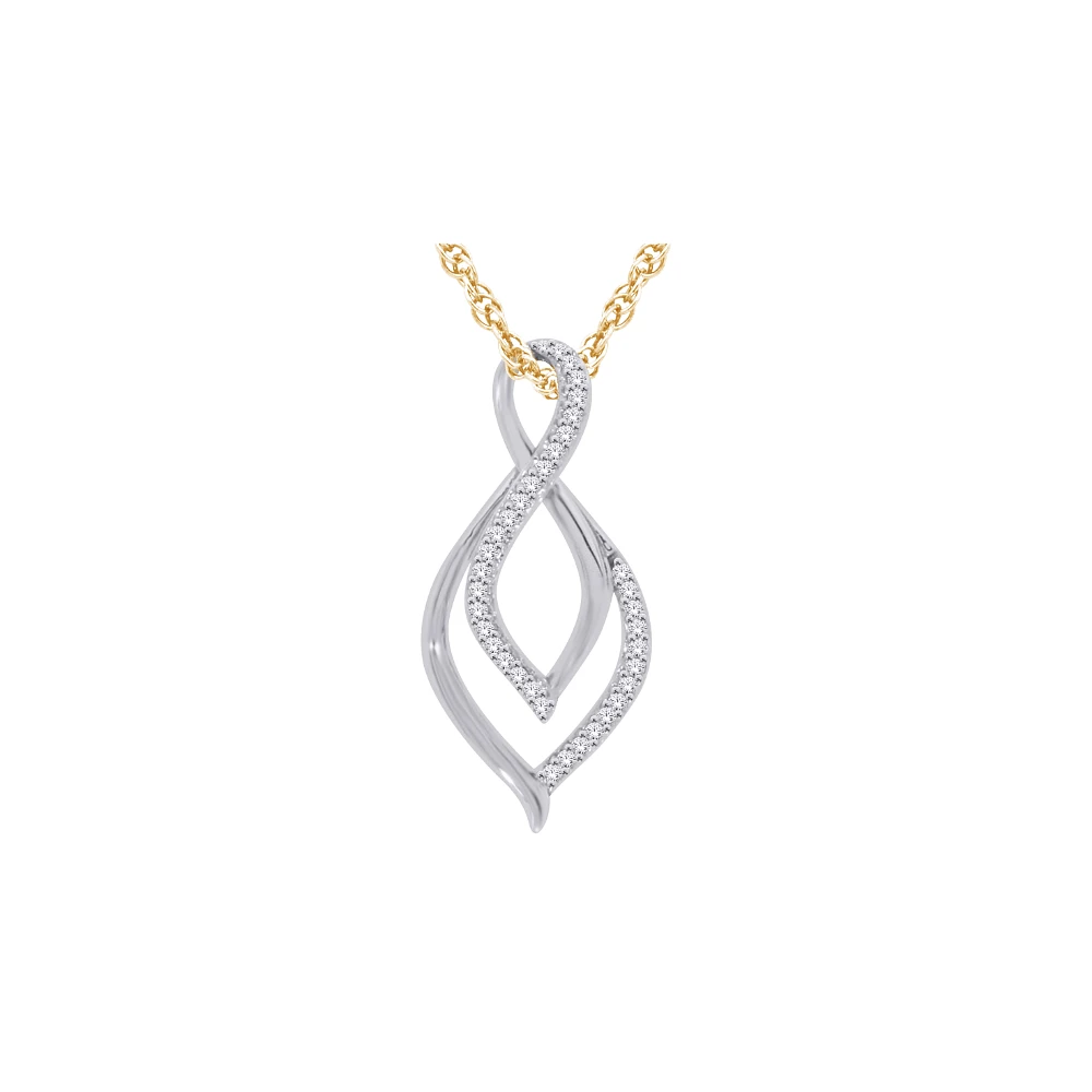 10K 2 TONE GOLD PENDANT