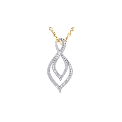 10K 2 TONE GOLD PENDANT