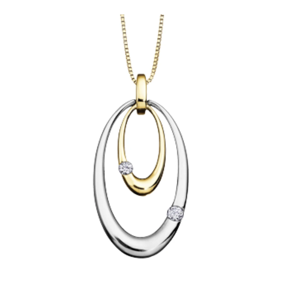 2 TONE 10K GOLD PENDANT