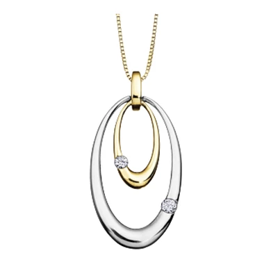 2 TONE 10K GOLD PENDANT
