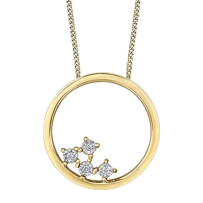 10K GOLD PENDANT WITH DIAMONDS
